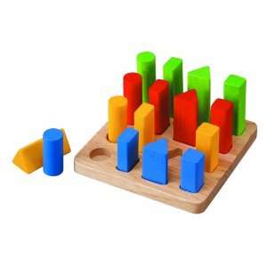 Plan Toy Geometric Peg Board Toys & Games