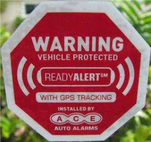 AUTO CAR SECURITY GPS DEVICE ALARM STICKERS DECALS  