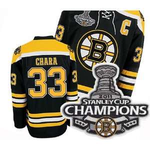  Champions Patch Boston Bruins #33 Zdeno Chara Black Hockey 