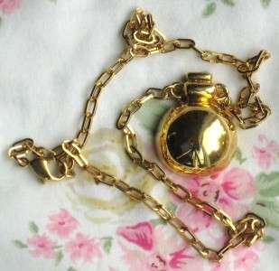 VINTAGE MONET GOLDTONE PERFUME BOTTLE OR CHRISTMAS BULB NECKLACE 