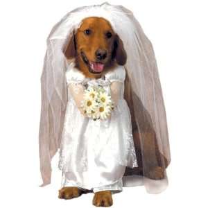 Bride Dog Wedding Dress Halloween Costume Small  Kitchen 