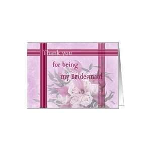  Thank you for being my Bridesmaid Card   wedding bouquet Card 