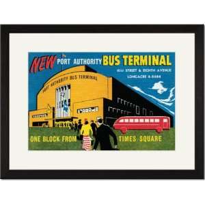   /Matted Print 17x23, New Port Authority Bus Terminal