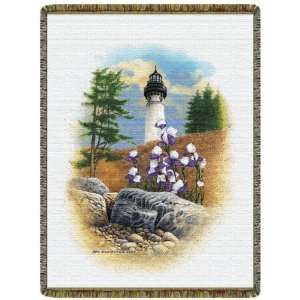  Wild Iris Lighthouse Tapestry Throw LC10109