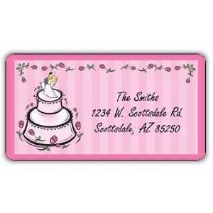  Pink Wedding Cake Label