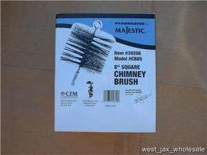 Pyromaster 8 Square Chimney 2 Brushes w/4 Rods NEW  