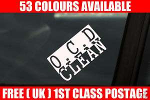 2x OCD clean sticker for show car JDM honda Civic, CRX  