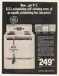 1966 General Electric P 7 Self Cleaning Oven Range Ad  