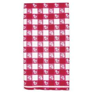  Oktoberfest Red Gingham Plastic Table Cover, 54 x 108 