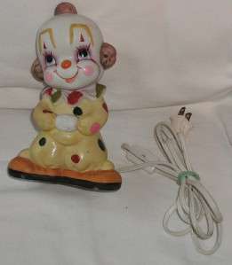 Vintage Lefton Clown Table/Night Light Stamped 01830  