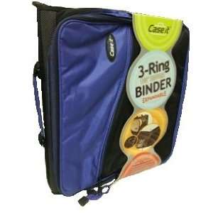  Case It 3 Ring Binder, 1 1/2, Expandable, (BLUE) Office 