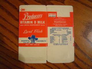 Hopalong Cassidy, Producers Milk Carton 1/2 Pint  