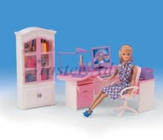   Set for Barbie Table,Chair,Book Cabinet,Computer,Printer,etc  