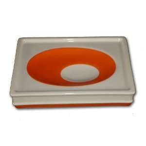  Ceramic Square Soap Dish Orange