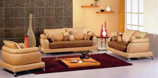 2222 Living Room Set Modern Italian Leather Contemporary Sofa FREE 