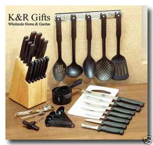 KITCHEN 41 Piece Cooking Utensils and Knife Set NEW  