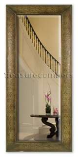 XL Large Embossed COPPER Floor Wall MIRROR Beveled  