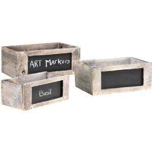  Herb Boxes With Chalkboards   Set Of 3