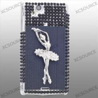 3D Ballet Girl Dance Bling Case Cover For Sony Ericsson Xperia Arc S 