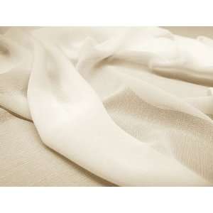  60 Wide Crinkle Yoryu Chiffon Ivory Fabric By the Yard 