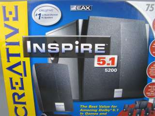 CREATIVE 5200 75w 5.1 Surround Sound Speaker System MIB  