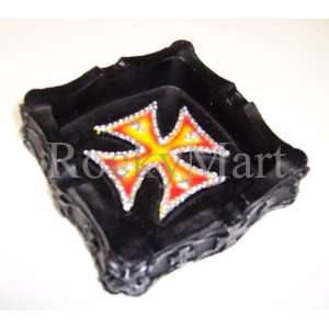  Choppers ASHTRAY Cross Designs Black Motorcycle Gothic 
