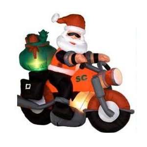  Airblown Inflatable Santa on a Motorcycle 