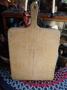 Large Older Vintage Wood Cutting Board Bread Board 1 Thick 4 1/2 lbs 