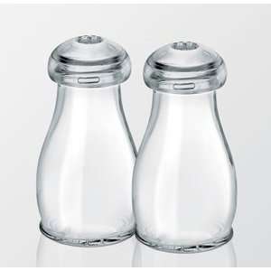 Clear Glass Salt Pepper Shakers Round Modern  Kitchen 