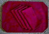 Pc.Set Burgundy/Dk.Red Damask Placemats &Napkins  NEW  