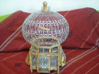 Hand made Bird cage olive wood ( Sidi Bou Said )  