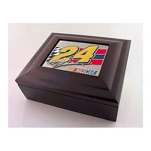  NASCAR Jeff Gordon Logo Wood Collectors Box Sports 