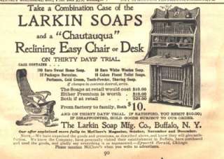 1896 ad e larkin soaps easy chair desk  