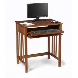   Style Compact Oak Computer Desk with Keyboard Tray