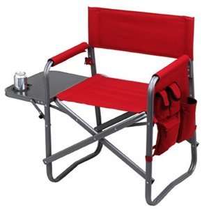Directors Picnic Folding Sports Chair w/ Table Holder  