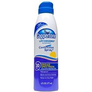  Coppertone  Continuous Spray Sunscreen, SPF 30, 6oz 