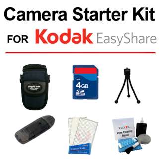 Kodak Easyshare 6 PCS Digital Camera Starter Kit + 4GB + Case + Tripod 