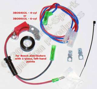 3BOS4U2L 4 cylinder distributors with 1 piece points, left hand 