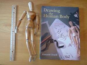 Drawing the Human Body Civardi Book with Movable Wooden Female Model 