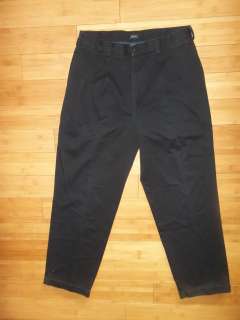 EUC Mens IZOD Black Dress Pants Casual Pleated Pants 34 x 32  