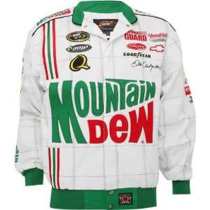  Dale Earnhardt Jr. Mountain Dew White Cotton Twill Jacket 
