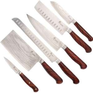   Project Kit   ZHEN Premium Damascus Kitchen Knife Blank Kits, Set of 6
