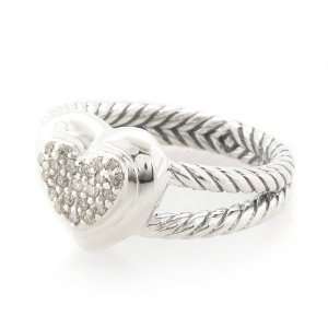  David Yurman Pave Diamond Cable Heart Ring David Yurman Jewelry
