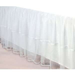  White Tulle Twin Bed Skirt by Sleeping Partners
