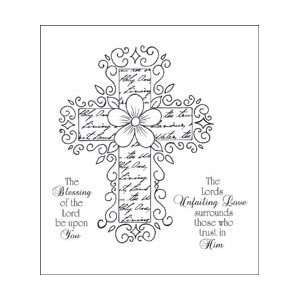   Cling Rubber Stamp Set 5X6.5 Decorative Vintage Cross