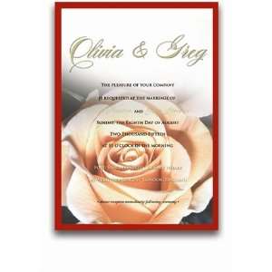   Wedding Invitations   Rose Sherbet Dessert