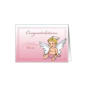  Alicia   Congrats on the Birth of a Little Angel Card 