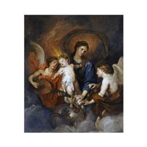 Sir Anthony Van Dyck   The Madonna And Child With Two Musical Angels 