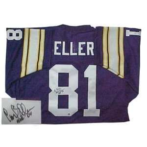 Carl Eller Autographed/Hand Signed Custom Purple Jersey with HOF 04 