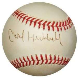 Carl Hubbell SIGNED AUTOGRAPHED Official NL Baseball PSA/DNA K50587 